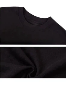 Men's Cotton T-Shirt With Unique Animal   Letter Print - Casual Loose Fit, Black   White   Perfect For Summer, Machine Washable(1)