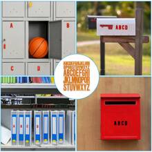 Letter Stickers, 12 Sheets Self Adhesive Alphabet Sticker Vinyl Letter Decals For Mailbox Window Door Cap Decorations