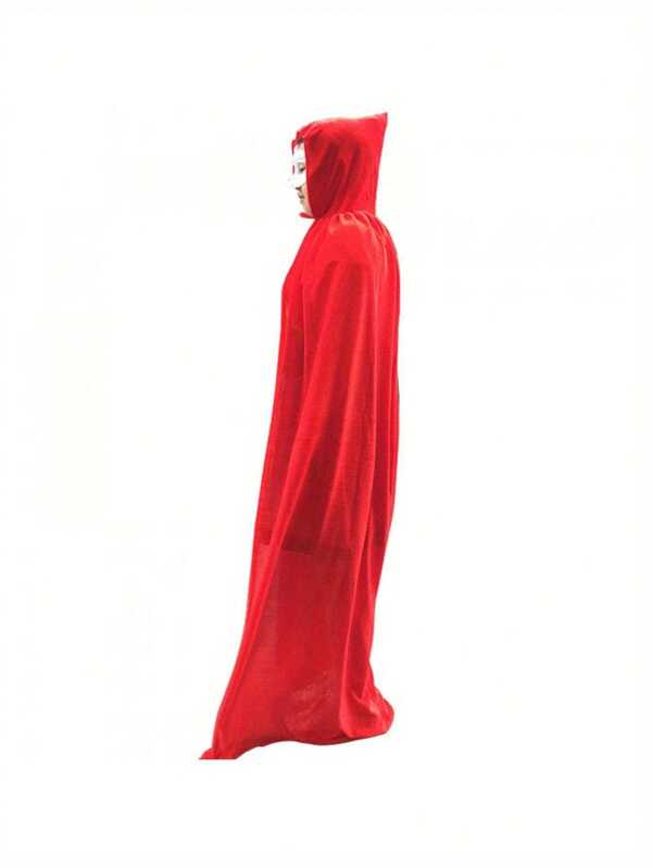 Solid Color Velvet Cape Shawl Hooded Cloak Cosplay Vampire Halloween Dress Up Stage Play, Women's Clothing