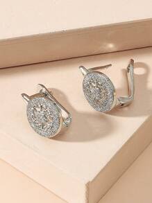 1 对镂空花卉图案优雅女士耳环，适合舞会、婚礼、宴会