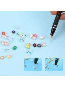 4Pcs Piercing Ball Grabber Tool, 4 Claw Jeweler's Pick Up Tool, Piercing Ball Gripper Stainless Steel Pearl Grabbe - Multicolor - View 7