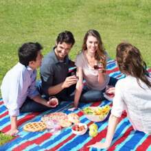 Tirrinia Extra Large Picnic Blanket, Waterproof Lightweight Portable Outdoor Mat For Family Camping, Park, Beach,  ( US Unique Print, 70''X80'') - 1 - View 5