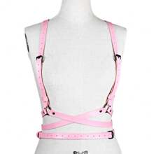 1pc Women Bondage Underwear Bra Harness ,PU Leather Cross Winding Waist Belt, Body Decorative Belt ,Date Party Costume Accessories - Multicolor - View 7