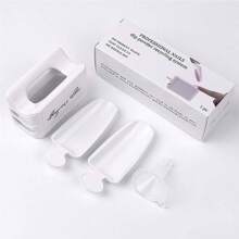 1pc Double Layer French Manicure Nail Powder Container, Portable Powder Collection Nail Art Tool - White - View 8