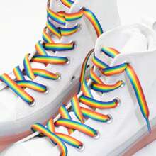 1 Pair 3D Rainbow Shoelaces, Style Versatile Casual Rainbow Colored Shoelaces