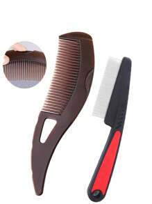 Dandruff Comb, Stainless Steel Fine Tooth Comb, Scalp Psoriasis Comb, Dandruff Remover Comb Scalp Sweep Detoxing Comb, Lice Comb Multifunctional Hairbrush For Scalp Massage Combs For Women Men Kids