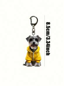 1pc Acrylic 2D Cute Dog Keychain Pendant, Suitable For Handbag Decoration
