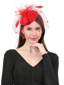 YBYR Fascinators Hats 20s 50s Hat Pillbox Hat The Jockey Club Tea Party Headwear With Veil For Girls And Women Halloween