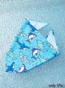 Fabric Pet Bandana With Shark Pattern Pet Kerchiefs,Adjustable Ocean Turtle Theme Pattern Printing Dog Triangle Bibs Scarfs,Suitable For Small To Medium Dogs And Cats - Soft Polyester, Machine Washable - Multicolor - View 13