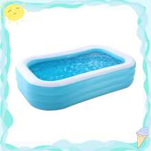 Naipo Inflatable Swimming Pool Fmaily Inflatable Pool Full-Sized Blow Up Pool 120''*72''*22''  For Baby  Outdoor Backyard Summer Water Party - 95" - View 1