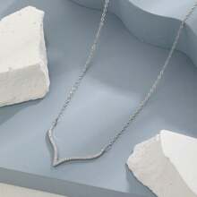 一条美人鱼铜镶锆石节日礼仪女孩百搭法式精致日常休闲优雅时尚女士项链 - 人魚姬頸鍊 - 查看 7