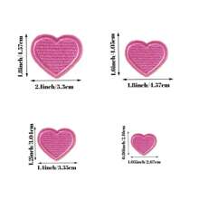 1/5/10/24Pcs Heart Iron On Patches, Cute Embroidered Applique Iron On/Sew On Patches For Clothing, Jackets, Hats,Backpacks, Jeans - Heart shape - View 3