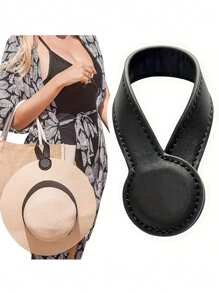Fashionable Faux Leather Hat Clip, Magnetic Design, Can Be Fixed On Bags - PU Leather Hat Rack, Suitable For Handbags, Backpacks, Suitcases, Travel Bags, Portable And Easy To Use, Ideal For Travel And Storage. - Multicolor - View 6