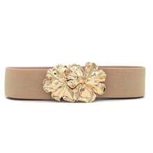 1 stuk Boheemse bloemenriemen voor dames, modieuze brede elastische tailleband voor dames, meisjesjurk, bruiloft, feest, vintage cinch, elastische riemen voor jurken, kledingaccessoires, goud, rood, blauw, luipaard, zwart, groen, paars, oranje, roze, wit, riem voor dames, zomer, school