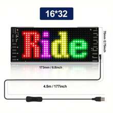 1 st. programmeerbaar LED Devil Eyes-display voor voertuigen, flexibel ultradun matrixscherm, USB-aangedreven, multi-color fantasy-thema, app-gestuurd, geen batterij vereist, geanimeerd auto-oog voor spoken en goblins Halloween-decoratie, kerstaccessoire
