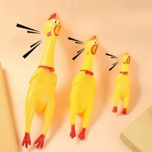 Schreiender Hühnchen Spielzeug, Hühnchen zum Kämpfen, Geschenk für Katzen-/Hundeliebhaber und Hunde-/Katzenoma, Entspannungsspielzeug mit Vokalisation für Hunde und Katzen