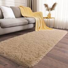 Alfombras suaves para dormitorios y pasillos, alfombra de área beige esponjosa de 2x6, antideslizante para junto a la cama en el dormitorio, alfombra larga y peluda para la sala de estar de la guardería - Naranja - Ver 3