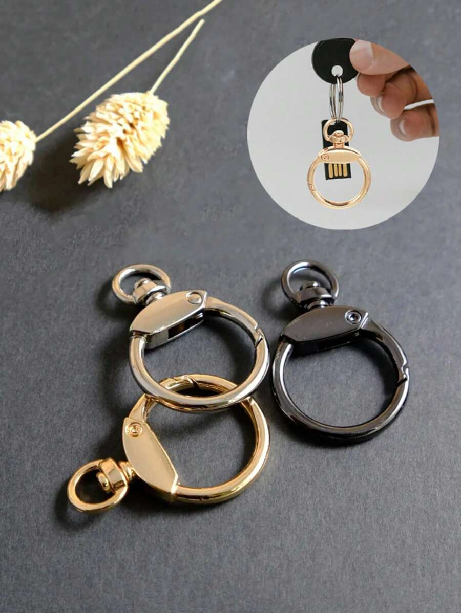 Lote de 3/6/10 piezas Anillo en O de aleación de zinc, Hebilla de correa de bolso, Colgante, Llavero, Broche de resorte de metal adecuado para fundas de teléfono, bolsos, llaveros, para uso en el hogar, al aire libre y deportes, accesorios DIY para bolsos