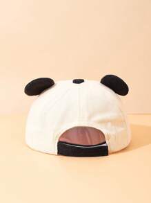 1pc Infant Panda Shaped Soft Brim Baseball Cap, Fashionable Short Brim Hat, Suitable For Boys & Girls Daily Outdoor Use In Spring & Summer, Great As Gift - Multicolor - View 6