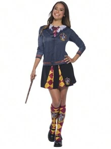 Harry Potter Gryffindor House Adult Costume Top - Multicolor - View 2