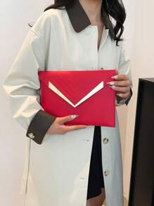 New Fashion Vintage Women Envelope Bag, Minimalist Design Small Niche Solid Color
