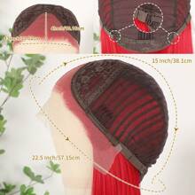 Stunning Purple Hair Synthetic Lace Front Wigs 26 Inch Pre Plucked Long Straight Hair Wigs 13X4 HD Lace Wigs Glueless Dark Purple Colored Wigs Heat Resistant Halloween Wigs Deep Purple Long Silky Straight Lace Front Wigs For Fashion Women For Daily Christmas Party Cosplay Use - 紅色 - 查看 9