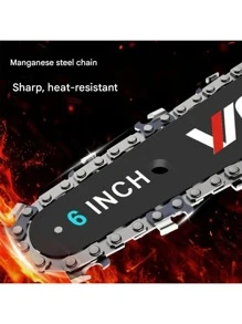 Lithium Battery Chain Saw, Small Logging Saw, Rechargeable Single Hand Saw, Household Six Inch Mini Electric Saw, Hand Saw