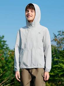 Balabala Kids' Sun Protection Jacket, 2025 Summer Lightweight & Breathable - Light Gray - View 2