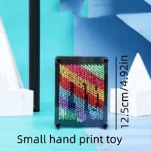 1pc 3D Changeable Plastic Prismatic 7-Color Finger Print Art Craft Desk Decoration