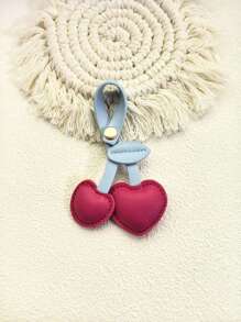 1pc Creative Cherry Keychain Women Colorblock Cute Charm Bag Pendant Gift Bridesmaid Gifts - Multicolor - View 4