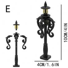 Street Lamp Brick Accessories, Street Lamp Building Block Series, Creative Building Kit, Black Lamp Post Street Lamp Bat Lamp For Halloween And Christmas Street View Decoration - Street Lights - View 5