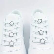 Zestaw 6 sztuk Modnych Ozdobnych Kryształków Pentagramów i Okrągłych Metalowych Ozdób do Butów