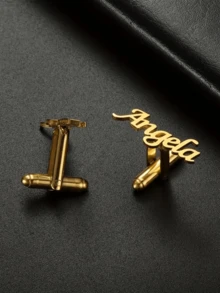 Gemelos personalizados con el nombre Jack.Son para mujeres y hombres: un par de gemelos de acero inoxidable para accesorios de ropa, personalización, boda, fiesta y regalos diarios - Como se muestra en la imagen - Ver 3