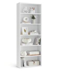 VASAGLE Bookshelf, 6-Tier Bookcase, Book Shelf Furniture, Open Storage Shelves, Room Decor, For Living Room, Home Office, Dinning Room,  9.4 X 23.6 X 63.3 Inches, Cloud White - trắng - Xem 10