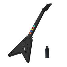 DOYO Wireless PS4 Guitar, Ideal For PC/PS3/PS4, Guitar Hero 3/4/5 And Rock Band 1/2 Games, Guitar Hero Toy Guitar (Black) - màu đen - Xem 1