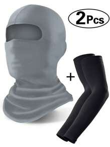 Ski Mask+Arm Sleves, Face Mask For Men And Women – Skiing, Snowboarding, Motorcycle, UV Protection & Wind Protection