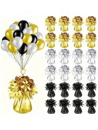 2 piezas de pesos para globos de lámina metálica, adecuados para decoraciones de fiestas, fiestas de cumpleaños, centros de mesa de boda, también para globos de helio DIY, 170g/6oz