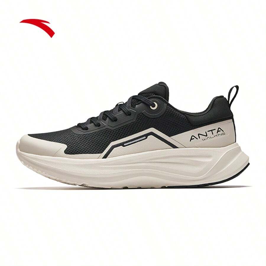 Anta Table Tennis Player Fan Zhen Dong Same Style Shock Absorbing Non-Slip Men Sports Shoes, Fitness Running Training Sneakers 112517719 - Basic Black/Chalk -4 - View 1