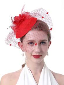 1 Pc Fascinators Hat Headband Women's Fascinators Tea Party Headwear With Clip Derby Hat For Girls And Women