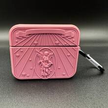 Vintage Angel Design AirPods Case With Keychain, Elegant Protective Cover Compatible With Airpods 1/2/3/AirPods Pro/AirPods Pro2, Perfect Gift For Women