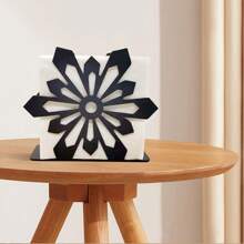 1 pièce Porte-serviette en forme de flocon de neige en métal - Distributeur de papier essuie-tout vertical moderne pour la cuisine, les tables de salle à manger et de café, Style simple porte-papier pour hôtel ou café, décoration de maison