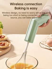 1个无线充电家用搅拌机折叠式电动多功能手持打蛋器 - 彩色 - 查看 1