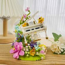 Ramo de flores preservadas de talla grande de 700 piezas - Serie de bloques de construcción de partículas pequeñas, kit de plantas suculentas en maceta, regalo de cumpleaños, regalo del Día de San Valentín, decoración de escritorio