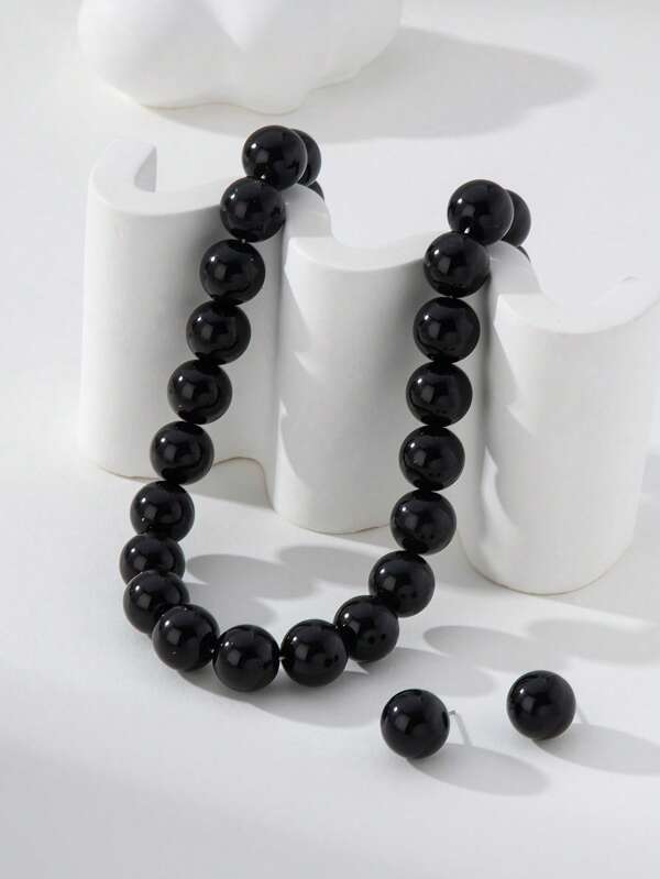 1 zestaw luksusowych retro sztucznych pereł koralikowych kolczyków i naszyjnika dla kobiet, odpowiedni na bale i imprezy