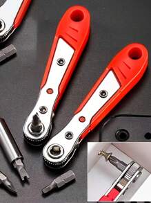 1 pièce Clé à cliquet mini 36 dents avec coffret à outils, clé à tête pivotante, outil de démontage de douille, réparation pour espaces étroits - Inclut un set d'outils multi-fonction en acier, sans assemblage requis, manuel, convient pour la réparation de meubles de maison, le jardinage, le démontage et la réparation de véhicules, les travaux extérieurs et un usage polyvalent