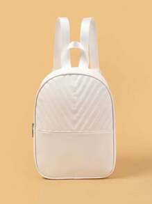 Customizable & Embroidered V-Stripe Fashion Small Backpack, Children's Mini Casual Multifunctional Travel Backpack, Teenager Small Backpack Back To School Gift, Creative For Boys, Girls, Valentine's Day