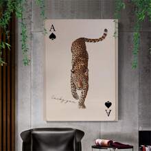1pc Leopard A Lucky You Wall Art Canvas Schilderij Canvas Poster Muurschildering Is Geschikt Voor Slaapkamer, Muurschildering Kantoor, En Woonkamer Decoratie, Dat Wil Zeggen, Hangende Cadeau Creatieve Posters Zijn Geschikt Voor Thuis En Kantoor Decoratie