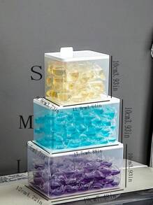 1 件装桌面洗衣粉收纳盒，家用洗涤剂分配盒带盖，防尘塑料洗衣粉容器