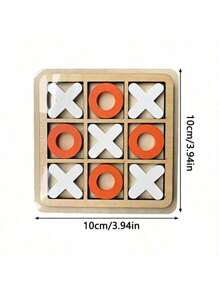 Juego de Tres en Raya de X y O de madera, juego de estrategia de tablero de mesa de 3 en raya