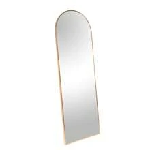 Gold 71x23.6 Inch Metal Arch Stand Full Length Mirror - 金色+鋁合金+MDF+玻璃 - 查看 2